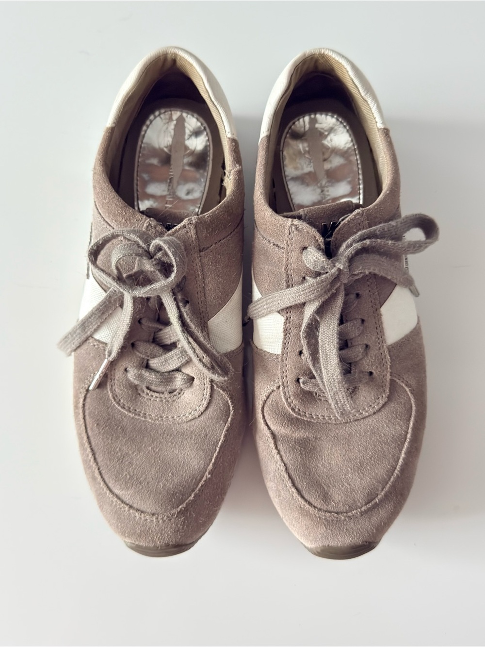 Michael Kors Allie Women's Sz8,5 Gray Suede Trainer Fashion Sneakers